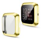 For Fitbit versa 2 Plating TPU All-inclusive Protective Shell(Gold) - 1