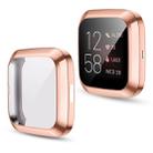 For Fitbit versa 2 Plating TPU All-inclusive Protective Shell(Rose gold) - 1