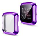 For Fitbit versa 2 Plating TPU All-inclusive Protective Shell(Purple) - 1