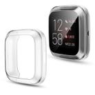 For Fitbit versa 2 Plating TPU All-inclusive Protective Shell(Transparent) - 1