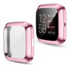 For Fitbit versa 2 Plating TPU All-inclusive Protective Shell(Pink) - 1
