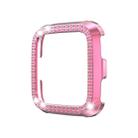 For Fitbit versa / versa lite PC Double-Row Diamond-Encrusted Protective Shell(Pink) - 1