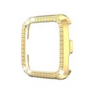 For Fitbit versa / versa lite PC Double-Row Diamond-Encrusted Protective Shell(Gold) - 1