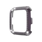 For Fitbit versa / versa lite PC Double-Row Diamond-Encrusted Protective Shell(Gray) - 1