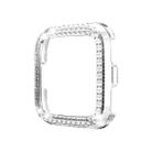 For Fitbit versa / versa lite PC Double-Row Diamond-Encrusted Protective Shell(Transparent) - 1