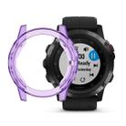 Suitable for Garmin Fenix 5 & 5 Plus transparent TPU Silica Gel Watch Case(Transparent purple) - 1