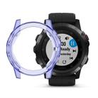 Suitable for Garmin Fenix 5 & 5 Plus transparent TPU Silica Gel Watch Case(Transparent blue) - 1