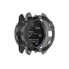 Suitable for Garmin Fenix 6S / 6S Pro transparent TPU Silica Gel Watch Case(Transparent black) - 1