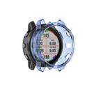 Suitable for Garmin Fenix 6X / 6X Pro Transparent TPU Silica Gel Watch Case(Transparent blue) - 1