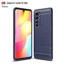 For Xiaomi Mi Note 10 Lite Brushed Texture Carbon Fiber TPU Case(Navy Blue) - 1