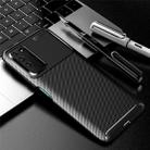 For Huawei Honor X10 Carbon Fiber Texture Shockproof TPU Case(Black) - 1