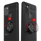 For Samsung Galaxy A21s Metal Ring Holder 360 Degree Rotating TPU Case(Black+Red) - 3