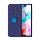 For Xiaomi Redmi Note 9 Metal Ring Holder 360 Degree Rotating TPU Case(Blue+Blue) - 1