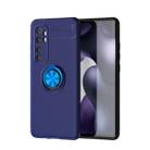 For Xiaomi Mi Note 10 lite Metal Ring Holder 360 Degree Rotating TPU Case(Blue+Blue) - 1