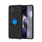 For Xiaomi Mi Note 10 lite Metal Ring Holder 360 Degree Rotating TPU Case(Black+Blue) - 1