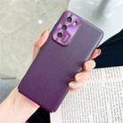 For Huawei P40 All-Inclusive Pure Prime Skin Plastic Case with Lens Ring Protection Cover(Purple) - 1