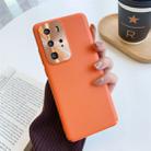 For Huawei P40 Pro All-Inclusive Pure Prime Skin Plastic Case with Lens Ring Protection Cover(Orange) - 1
