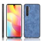 For Xiaomi Mi Note 10 Lite Shockproof Sewing Cow Pattern Skin PC + PU + TPU Case(Blue) - 1