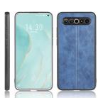 For Meizu 17/17 Pro Shockproof Sewing Cow Pattern Skin PC + PU + TPU Case(Blue) - 1