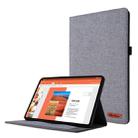 For Huawei Matepad 10.4 Horizontal Flip TPU + Fabric PU Leather Protective Case with Name Card Clip(Grey) - 1
