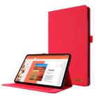 For Huawei Matepad 10.4 Horizontal Flip TPU + Fabric PU Leather Protective Case with Name Card Clip(Red) - 1