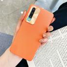 For Huawei P30 All-Inclusive Pure Prime Skin Plastic Case with Lens Ring Protection Cover(Orange) - 1