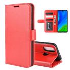 For Huawei P smart 2020 R64 Texture Single Horizontal Flip Protective Case with Holder & Card Slots & Wallet& Photo Frame(Red) - 1