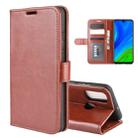 For Huawei P smart 2020 R64 Texture Single Horizontal Flip Protective Case with Holder & Card Slots & Wallet& Photo Frame(Brown) - 1