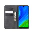 For Huawei P smart 2020 Retro-skin Business Magnetic Suction Leather Case with Holder & Card Slots & Wallet(Black) - 4
