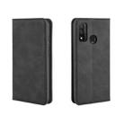 For Huawei P smart 2020 Retro-skin Business Magnetic Suction Leather Case with Holder & Card Slots & Wallet(Black) - 6