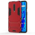 Shockproof PC + TPU Case for OnePlus 7 Pro, with Holder(Red) - 1