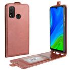 For Huawei P smart 2020 R64 Texture Single Vertical Flip Leather Protective Case with Card Slots & Photo Frame(Brown) - 1