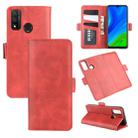 For Huawei P smart 2020 Dual-side Magnetic Buckle Horizontal Flip Leather Case with Holder & Card Slots & Wallet(Red) - 1