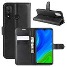 For Huawei P smart 2020 Litchi Texture Horizontal Flip Protective Case with Holder & Card Slots & Wallet(Black) - 1