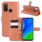 For Huawei P smart 2020 Litchi Texture Horizontal Flip Protective Case with Holder & Card Slots & Wallet(Brown) - 1