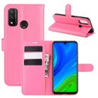 For Huawei P smart 2020 Litchi Texture Horizontal Flip Protective Case with Holder & Card Slots & Wallet(Rose red) - 1