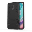 Shockproof PC + TPU Case with Holder for OnePlus 7 / 6T(Black) - 1