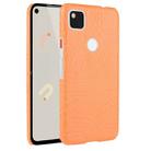 For Google Pixel 4a Shockproof Crocodile Texture PC + PU Case(Orange) - 1