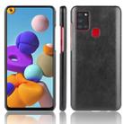 For Samsung Galaxy A21s Shockproof Litchi Texture PC + PU Case(Black) - 1
