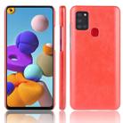 For Samsung Galaxy A21s Shockproof Litchi Texture PC + PU Case(Red) - 1
