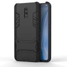 Shockproof PC + TPU Case for OPPO Reno , with Holder(Black) - 1