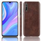 For Huawei Y8p Shockproof Litchi Texture PC + PU Case(Brown) - 1