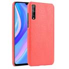 For Huawei Y8p Shockproof Crocodile Texture PC + PU Case(Red) - 1