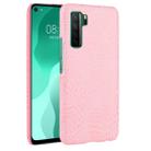 For Huawei P40 LITE 5G/Nova 7 SE Shockproof Crocodile Texture PC + PU Case(Pink) - 1