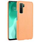 For Huawei P40 LITE 5G/Nova 7 SE Shockproof Crocodile Texture PC + PU Case(Orange) - 1