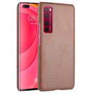 For Huawei Nova 7 Pro Shockproof Crocodile Texture PC + PU Case(Brown) - 1