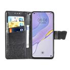 For Huawei Nova 7 Pro Butterfly Love Flower Embossed Horizontal Flip Leather Case with Bracket / Card Slot / Wallet / Lanyard(Black) - 4