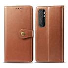 For Xiaomi Note 10 Lite Retro Solid Color Leather Buckle Phone Case with Lanyard & Photo Frame & Card Slot & Wallet & Stand Function(Brown) - 1