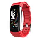 C6T 0.96inch Color Screen Smart Watch IP67 Waterproof,Support Temperature Monitoring/Heart Rate Monitoring/Blood Pressure Monitoring/Sleep Monitoring(Red) - 1