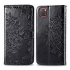 For Huawei Y5P 2020 /  Honor 9S Halfway Mandala Embossing Pattern Horizontal Flip Leather Case with Holder & Card Slots & Wallet & Photo Frame & Lanyard(Black) - 1